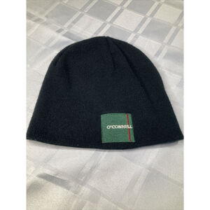 O'Connell Hat Black Stretch Fit Fullback Baseball Cap Toquie Bennie Hat
